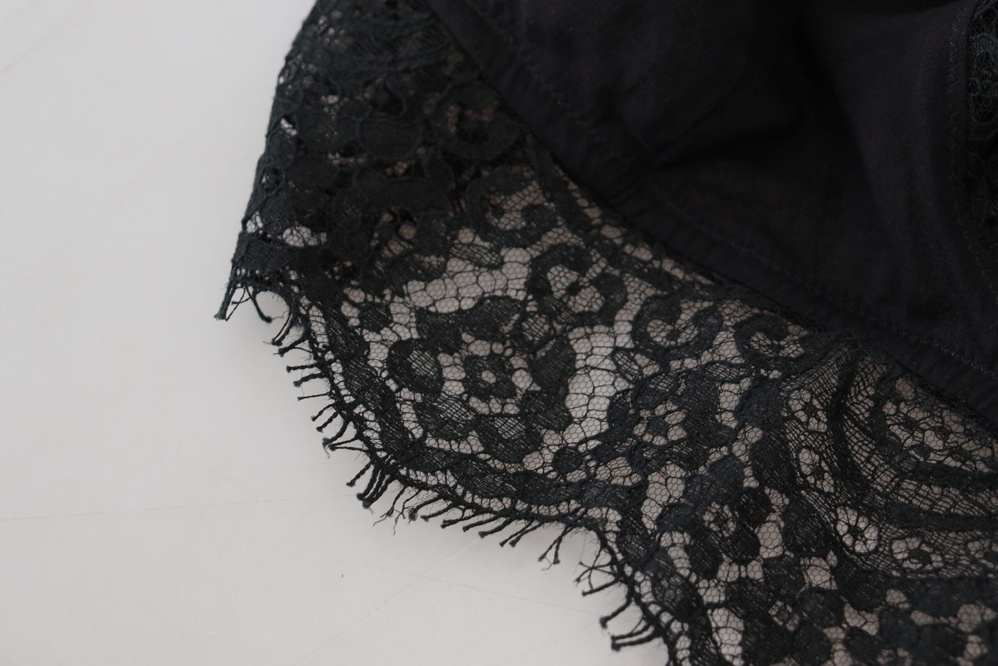 Sous-vêtements bralette extensible en dentelle florale noire Dolce &amp; Gabbana