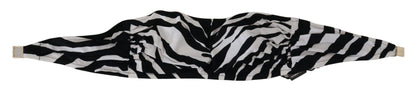 Haut de bikini bandeau Dolce &amp; Gabbana à imprimé zèbre noir et blanc