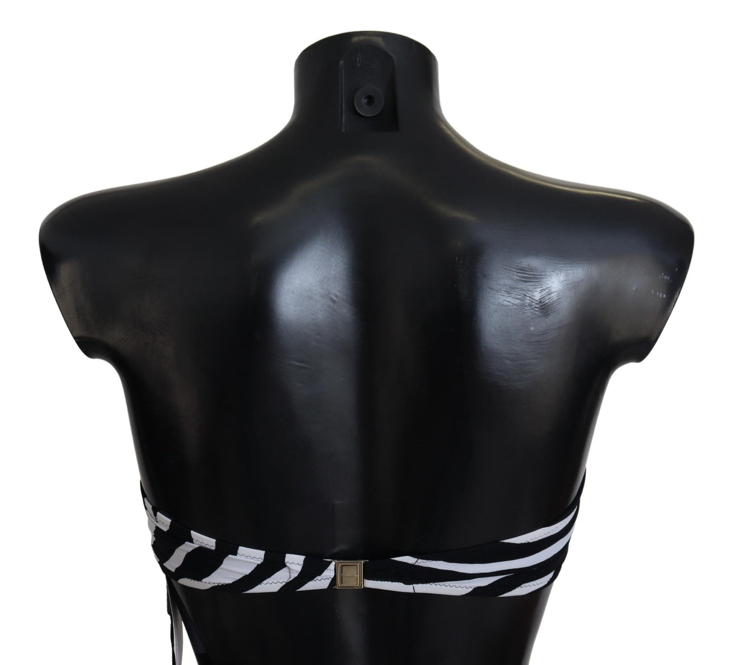 Haut de bikini bandeau Dolce &amp; Gabbana à imprimé zèbre noir et blanc