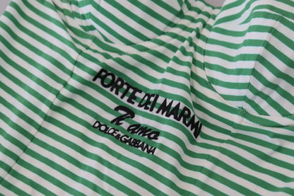 Maillot de bain une pièce Dolce &amp; Gabbana à rayures blanches et vertes