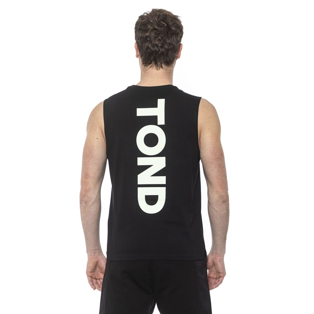 Débardeur homme en coton noir Tond