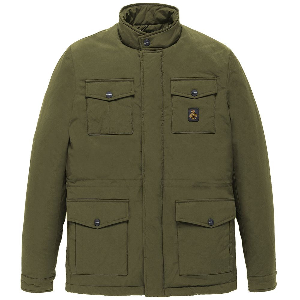 Refrigiwear Green Nylon Men Jacket by Refrigiwear