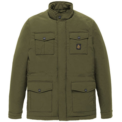 Refrigiwear Green Nylon Men Jacket by Refrigiwear