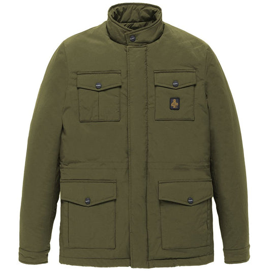 Refrigiwear Green Nylon Men Jacket by Refrigiwear
