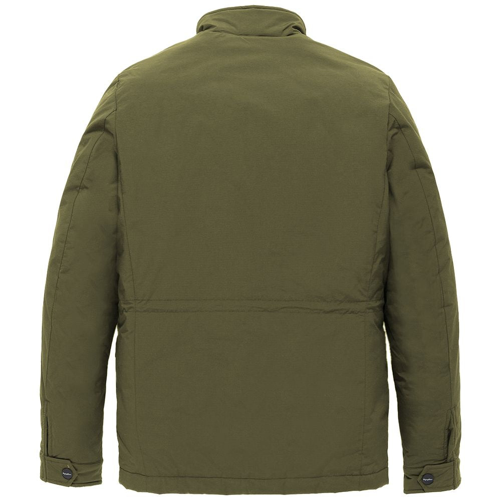 Refrigiwear Green Nylon Men Jacket by Refrigiwear