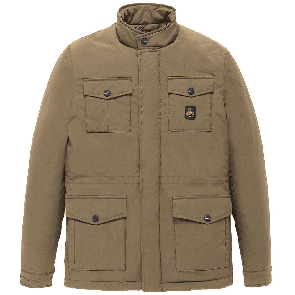 Refrigiwear Brown Nylon Men Jacket by Refrigiwear