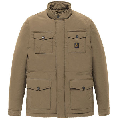 Refrigiwear Brown Nylon Men Jacket by Refrigiwear
