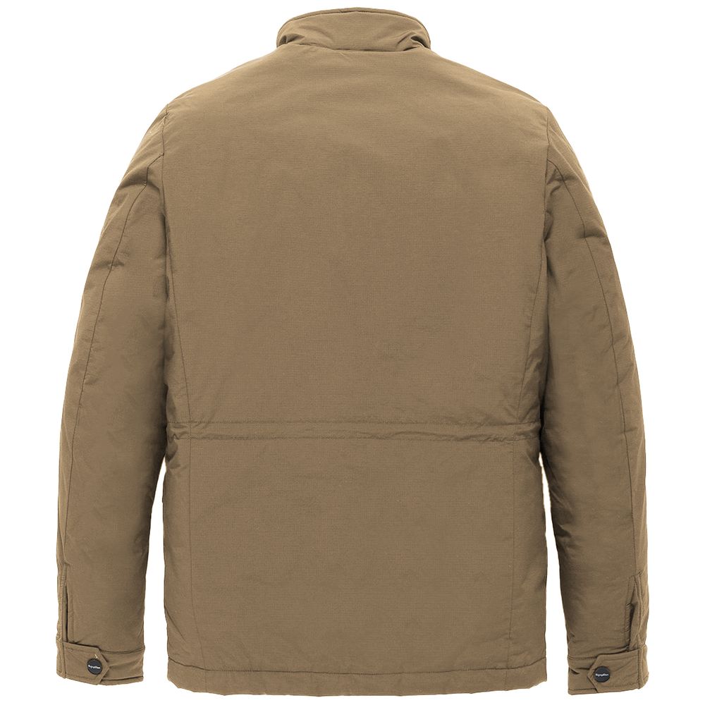Refrigiwear Brown Nylon Men Jacket by Refrigiwear