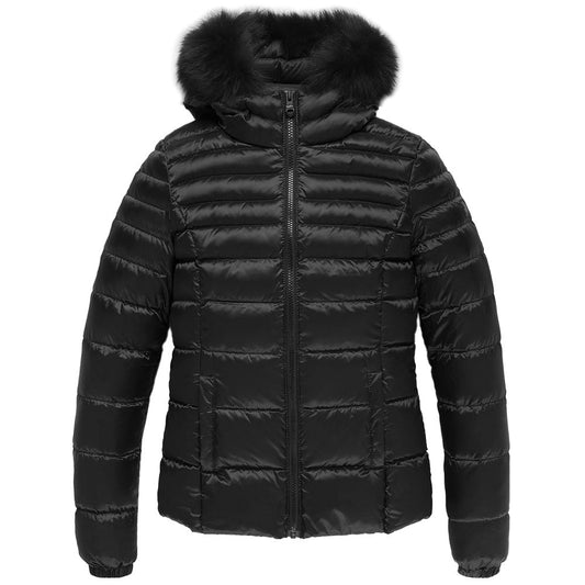 Veste Refrigiwear en nylon noir pour femme avec rembourrage en plumes