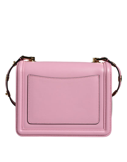 Sac bandoulière clouté en cuir rose pâle LOLA de Dolce &amp; Gabbana