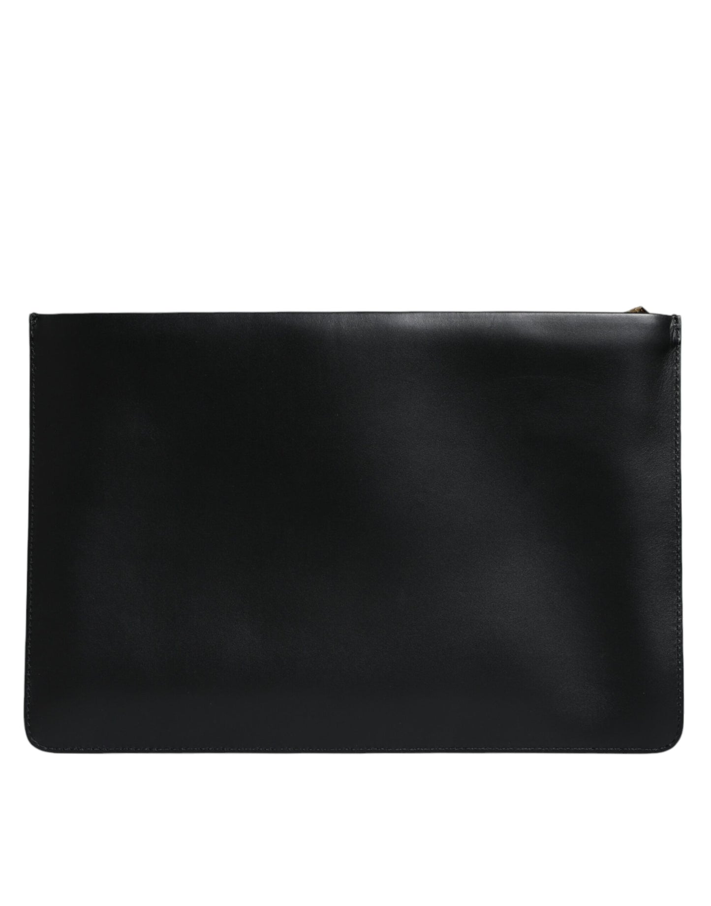 Sac pochette méditerranéen en cuir de veau noir Dolce &amp; Gabbana