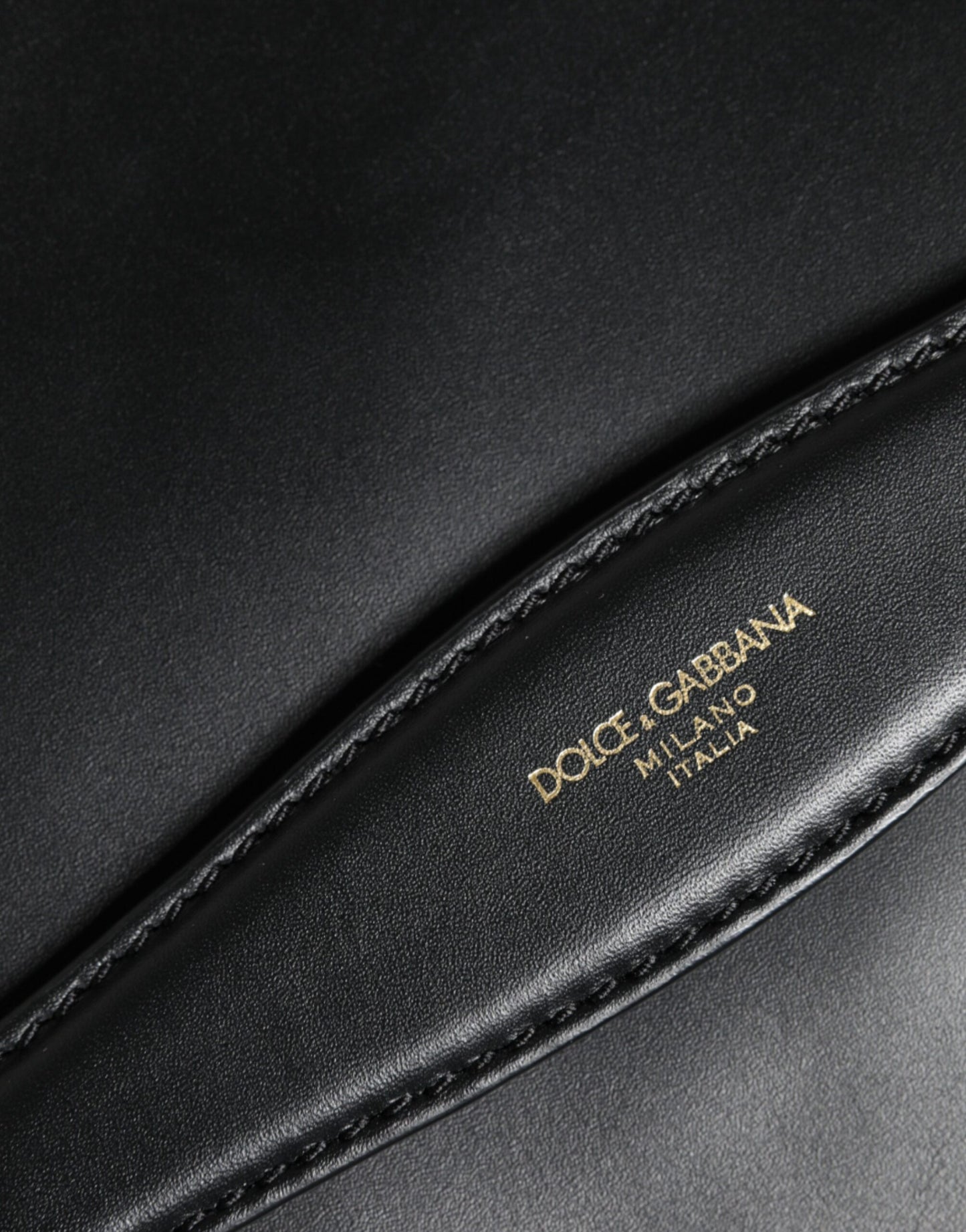 Sac pochette méditerranéen en cuir de veau noir Dolce &amp; Gabbana