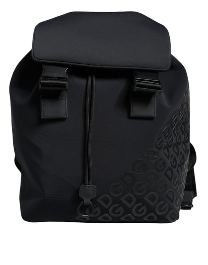 Sac à dos de voyage en néoprène noir Dolce &amp; Gabbana DG Mania