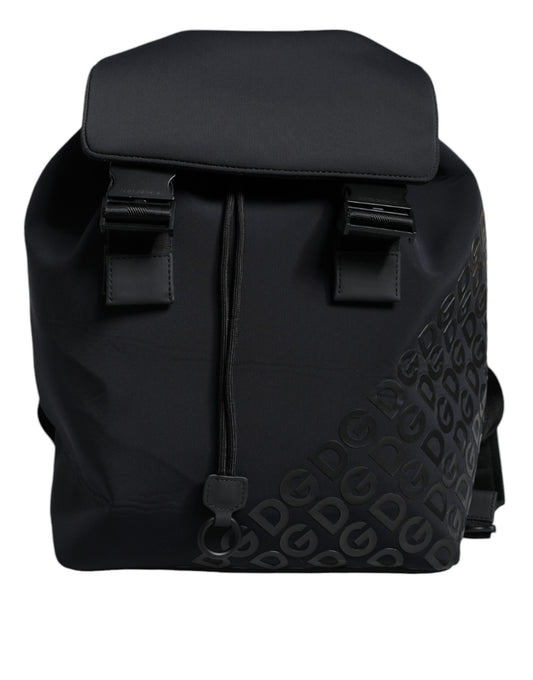 Sac à dos de voyage en néoprène noir Dolce &amp; Gabbana DG Mania