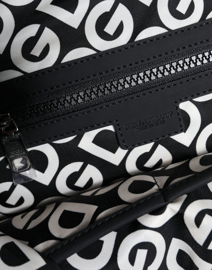 Sac à dos de voyage en néoprène noir Dolce &amp; Gabbana DG Mania