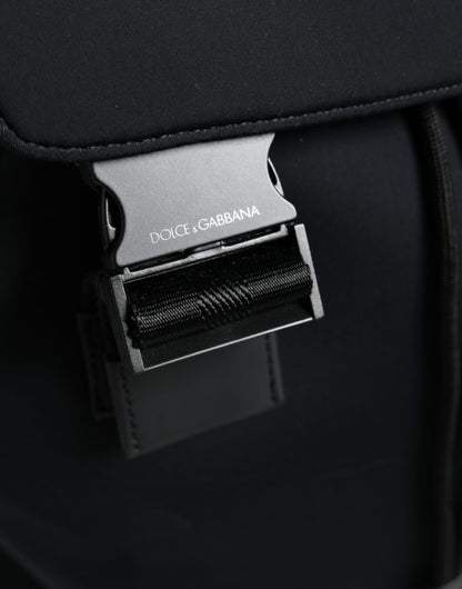 Sac à dos de voyage en néoprène noir Dolce &amp; Gabbana DG Mania