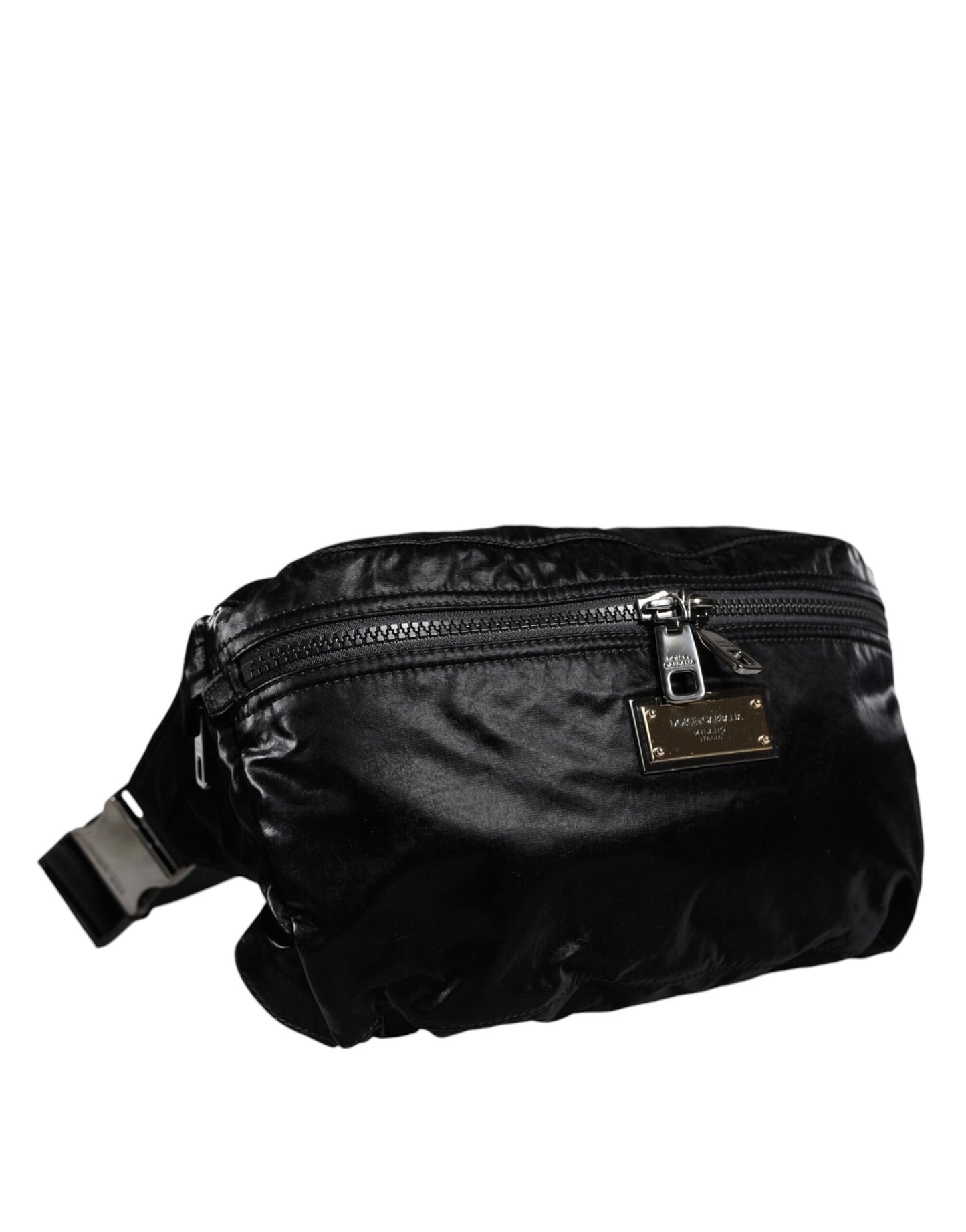 Sac banane ceinture en nylon noir Dolce &amp; Gabbana