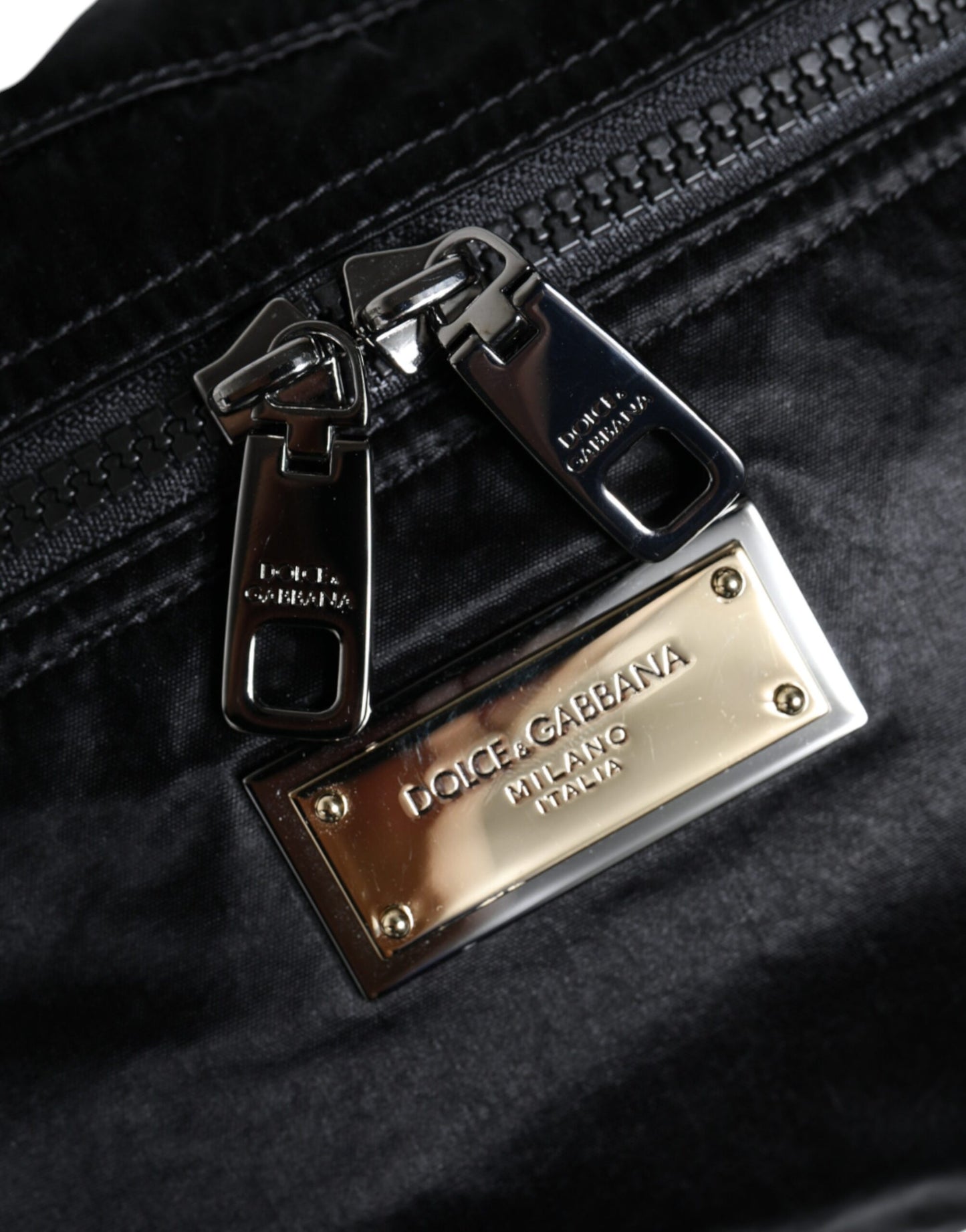 Sac banane ceinture en nylon noir Dolce &amp; Gabbana