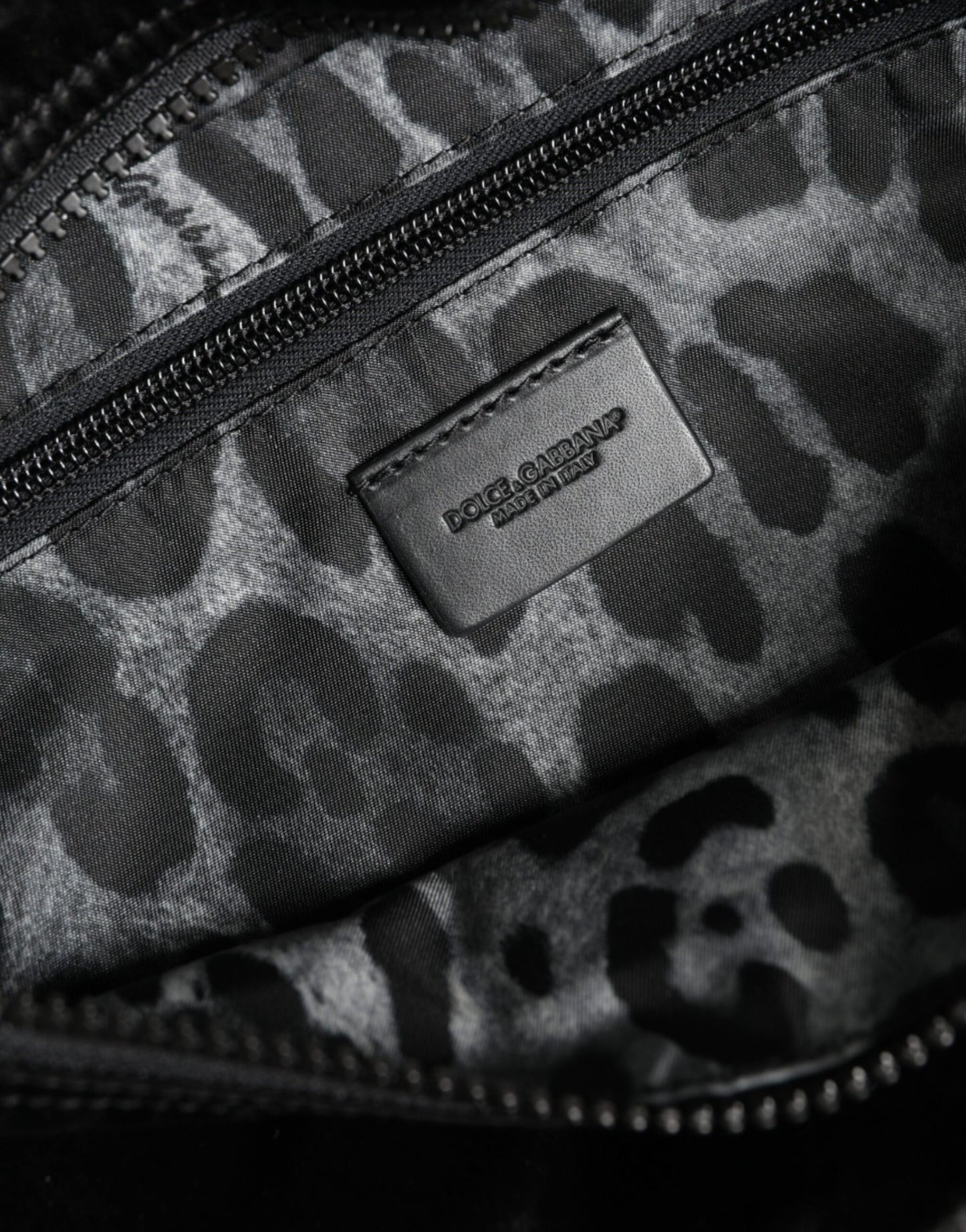 Sac banane ceinture en nylon noir Dolce &amp; Gabbana