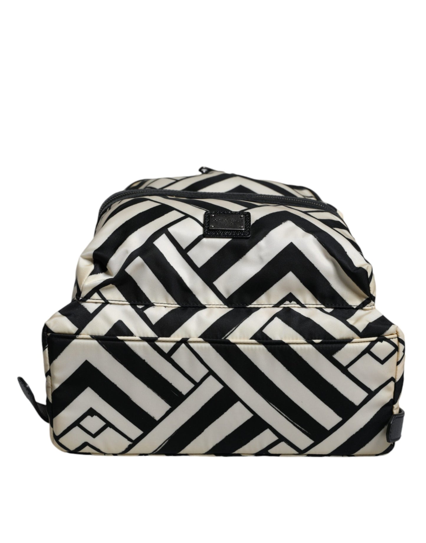 Sac à dos de voyage Dolce &amp; Gabbana en cuir et nylon noir et blanc