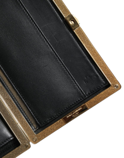 Pochette de soirée Dolce &amp; Gabbana en velours bordeaux avec cadre doré