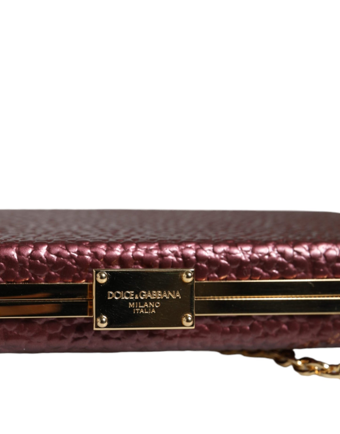 Sac à bandoulière de soirée en cuir marron Dolce &amp; Gabbana