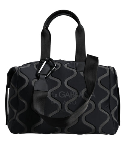 Sac de sport à bandoulière en néoprène noir Dolce &amp; Gabbana avec logo