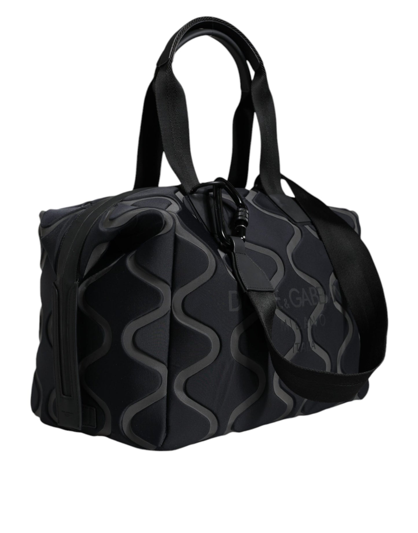 Sac de sport à bandoulière en néoprène noir Dolce &amp; Gabbana avec logo