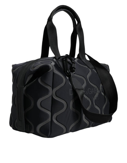 Sac de sport à bandoulière en néoprène noir Dolce &amp; Gabbana avec logo