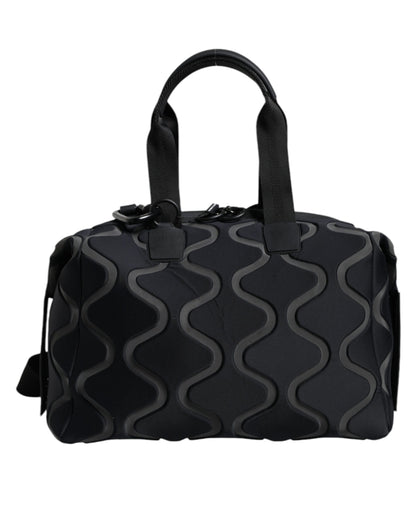 Sac de sport à bandoulière en néoprène noir Dolce &amp; Gabbana avec logo