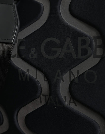 Sac de sport à bandoulière en néoprène noir Dolce &amp; Gabbana avec logo