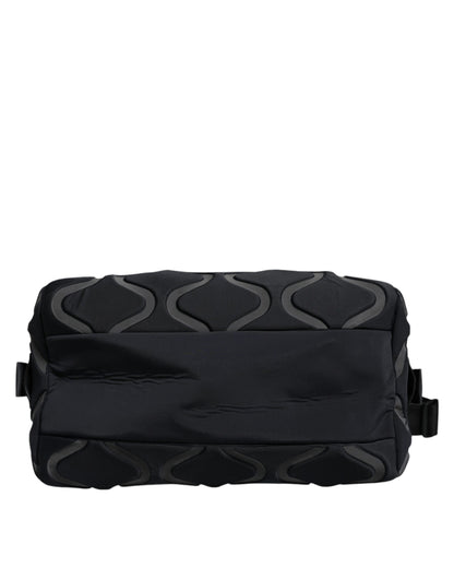 Sac de sport à bandoulière en néoprène noir Dolce &amp; Gabbana avec logo
