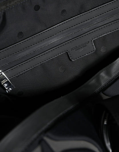 Sac de sport à bandoulière en néoprène noir Dolce &amp; Gabbana avec logo