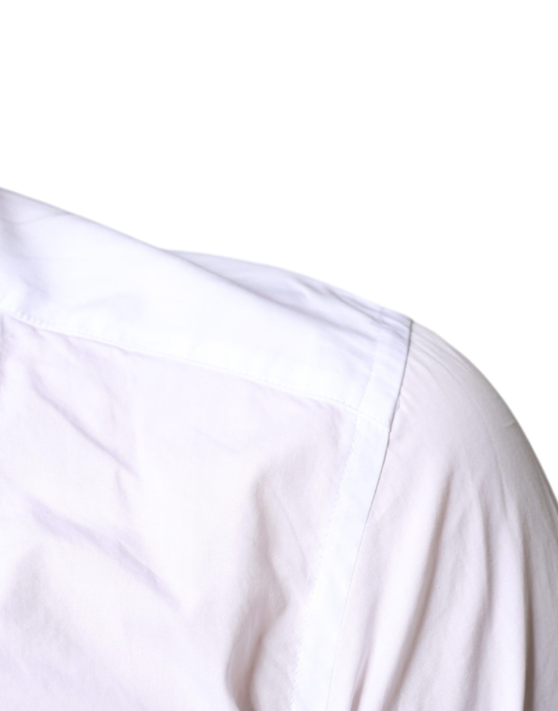Dolce & Gabbana White Bib Cotton Poplin Formal Dress Shirt by Dolce & Gabbana