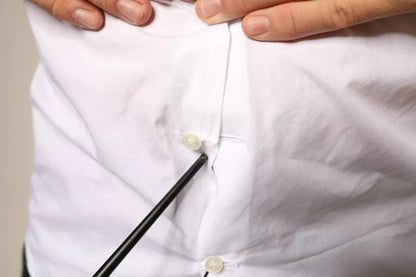 Dolce & Gabbana White Bib Cotton Poplin Formal Dress Shirt by Dolce & Gabbana