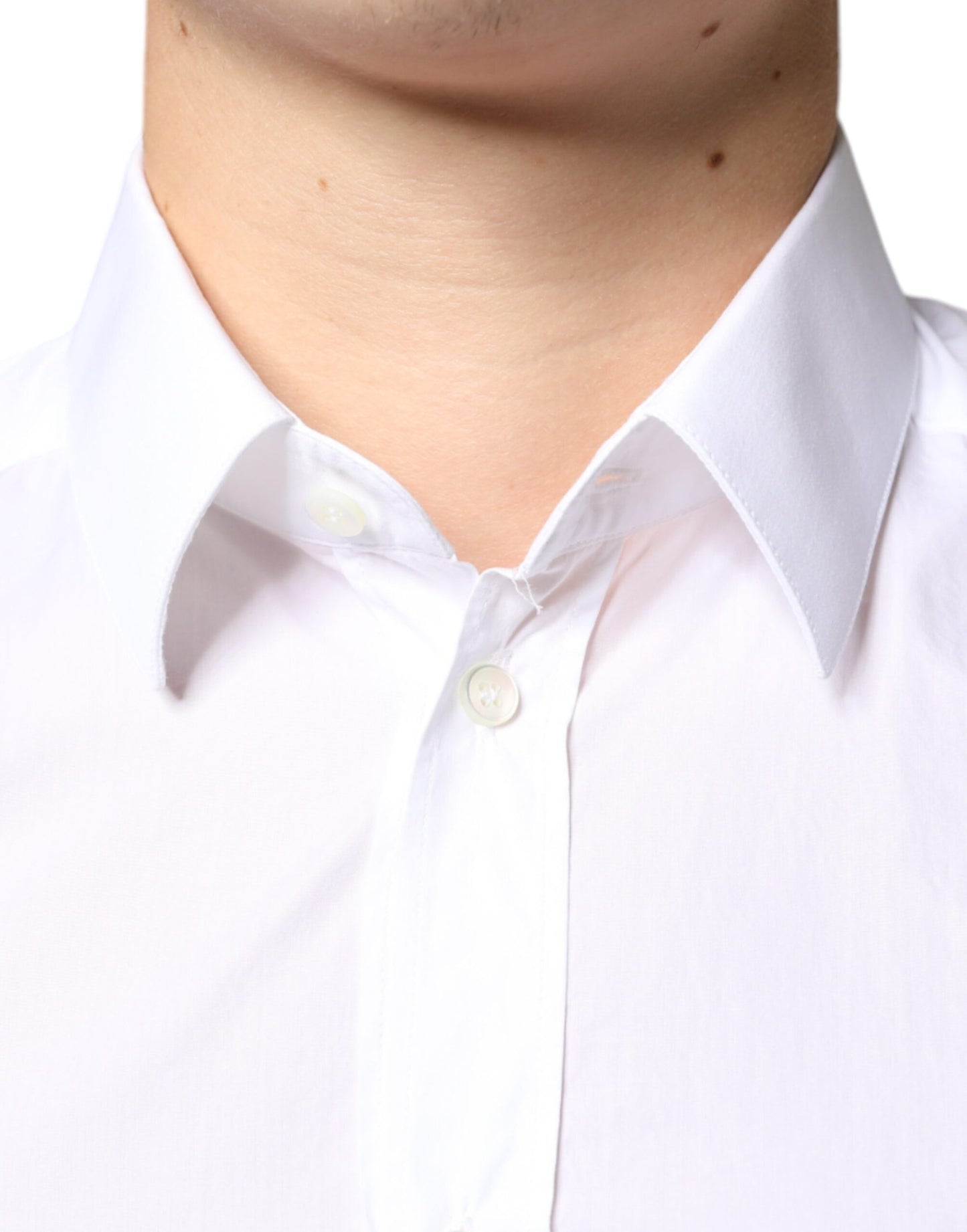 Dolce & Gabbana White Cotton Collared Men Formal Dress Shirt by Dolce & Gabbana