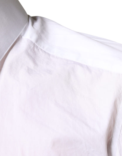 Dolce & Gabbana White Cotton Collared Men Formal Dress Shirt by Dolce & Gabbana