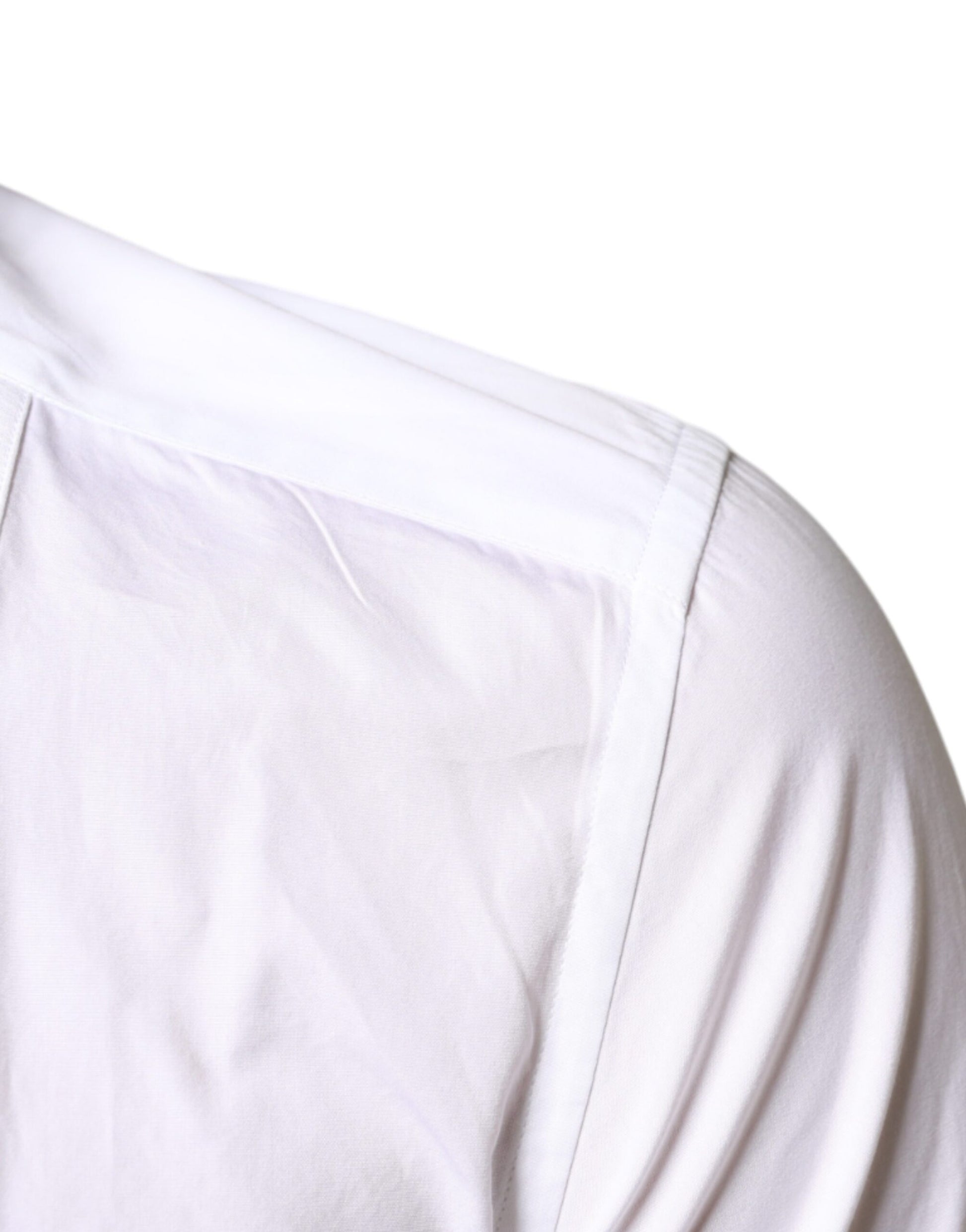 Dolce & Gabbana White Bib Cotton Poplin Formal Dress Shirt by Dolce & Gabbana