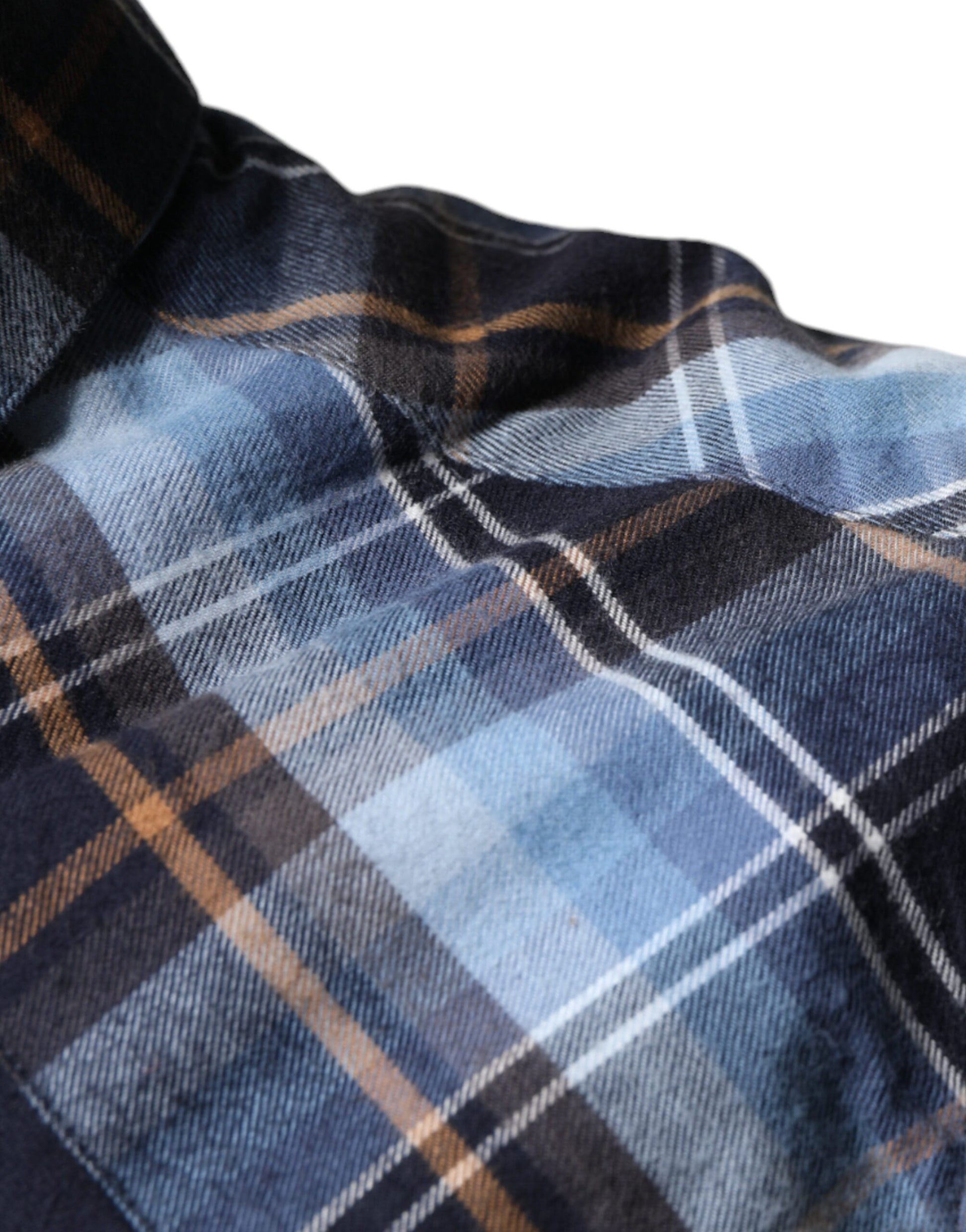 Dolce & Gabbana Multicolor Checkered Paradiso Patch Slim Fit Shirt by Dolce & Gabbana