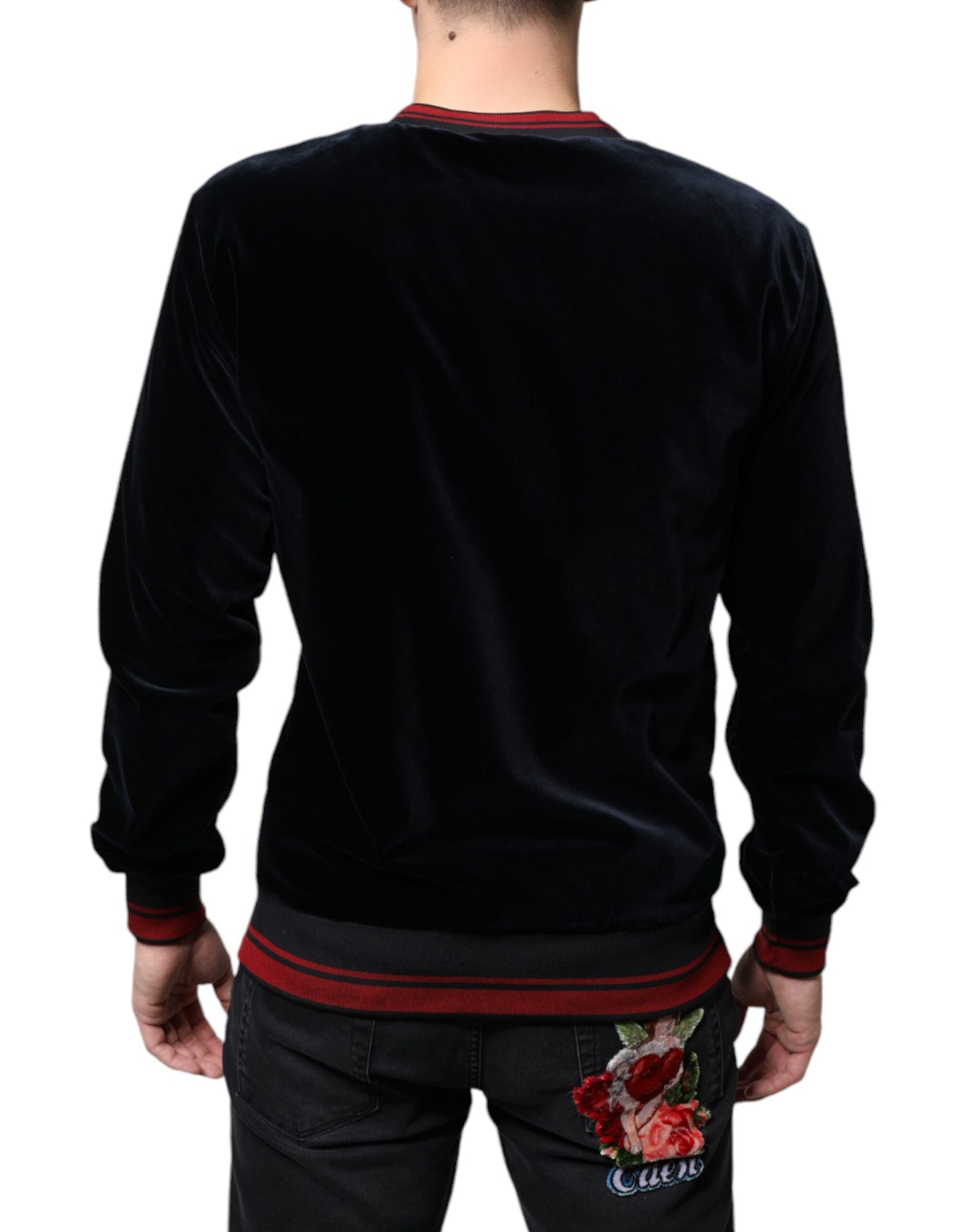 Dolce & Gabbana Multicolor Jacquard Crew Neck Sweatshirt Sweater by Dolce & Gabbana