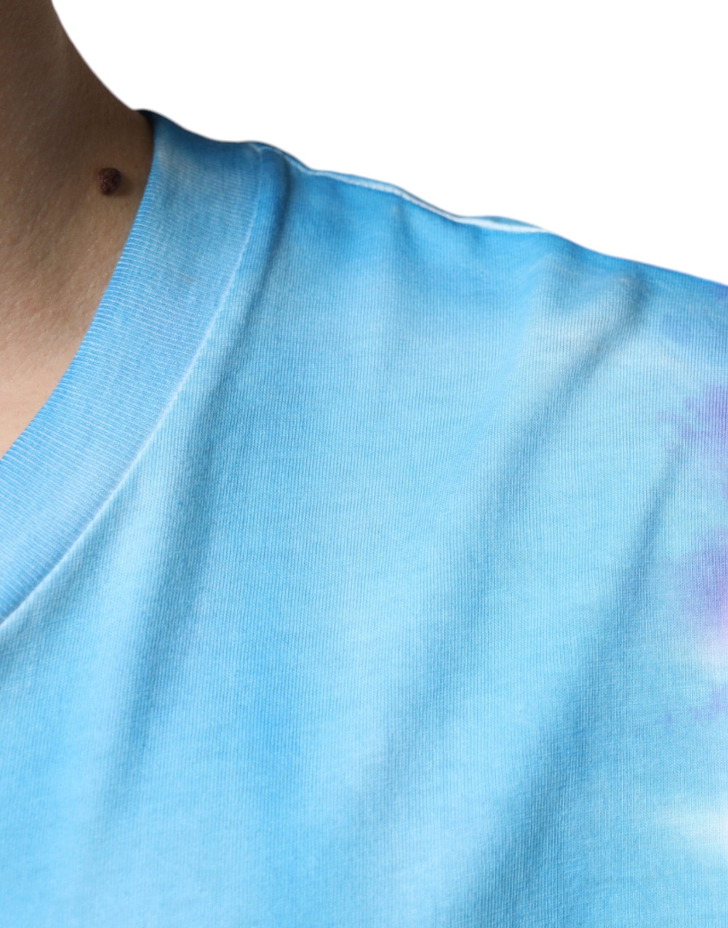 Dolce & Gabbana Multicolor Tie Dye Cotton Sleeveless T-shirt by Dolce & Gabbana