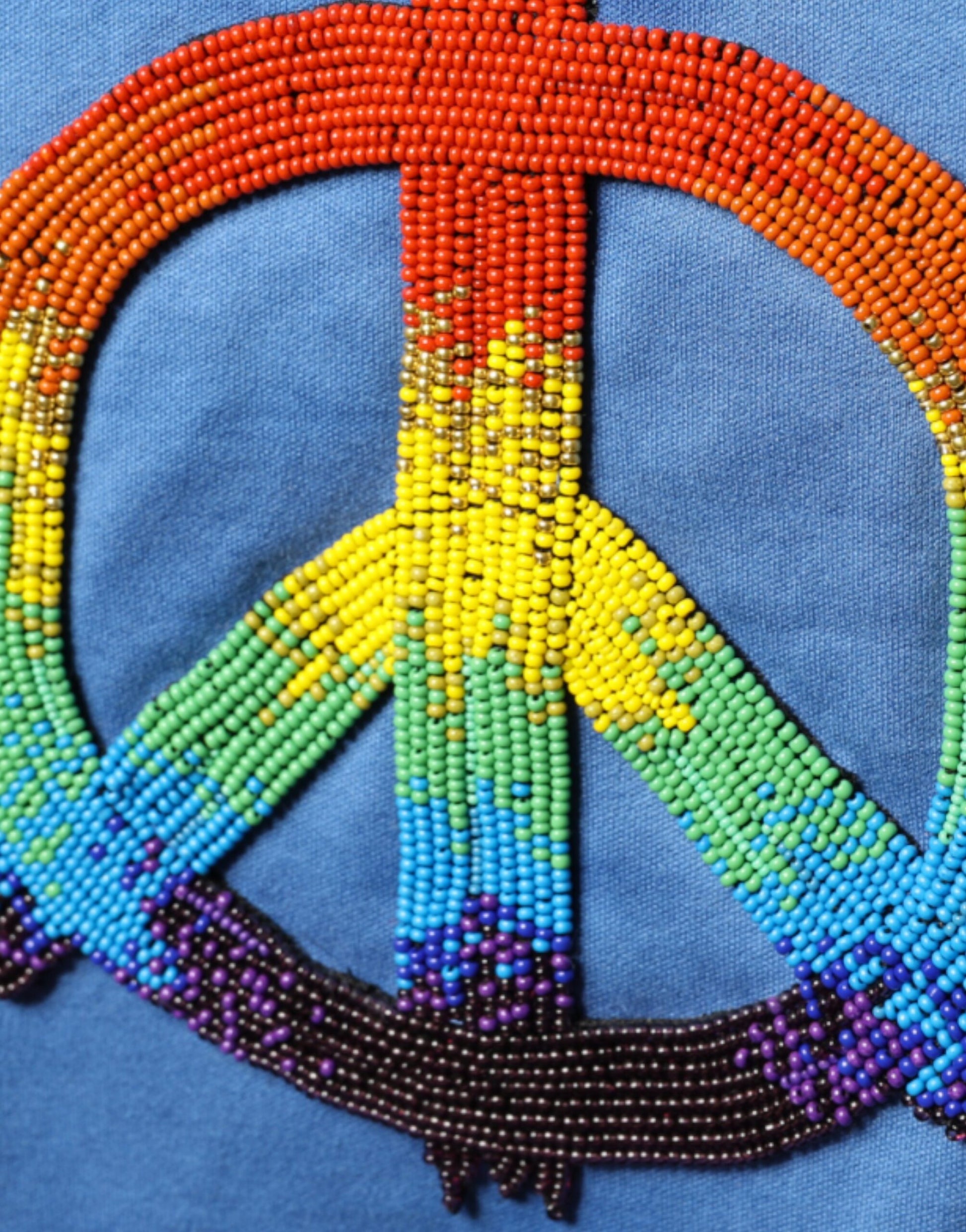 Dolce & Gabbana Blue Tie-Dye Peace Sign Cotton T-shirt by Dolce & Gabbana