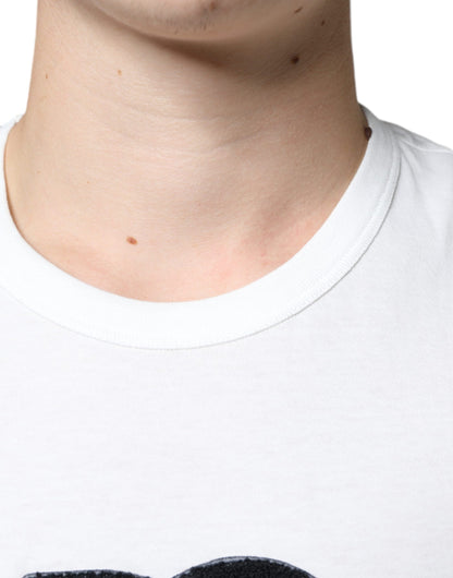 Dolce & Gabbana White Cotton DG Logo Print T-shirt by Dolce & Gabbana