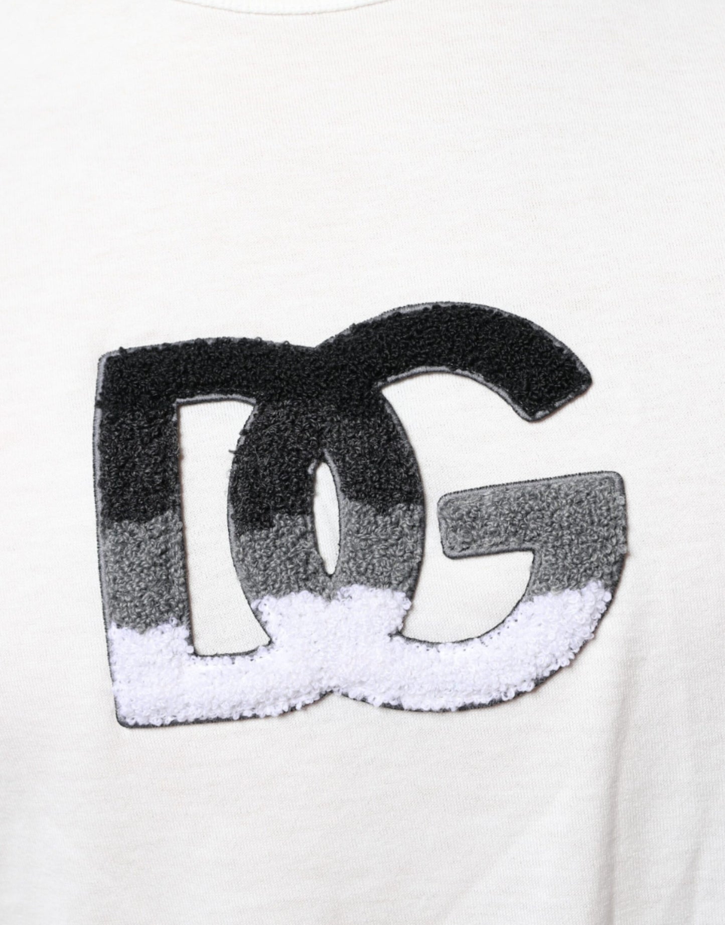 Dolce & Gabbana White Cotton DG Logo Print T-shirt by Dolce & Gabbana