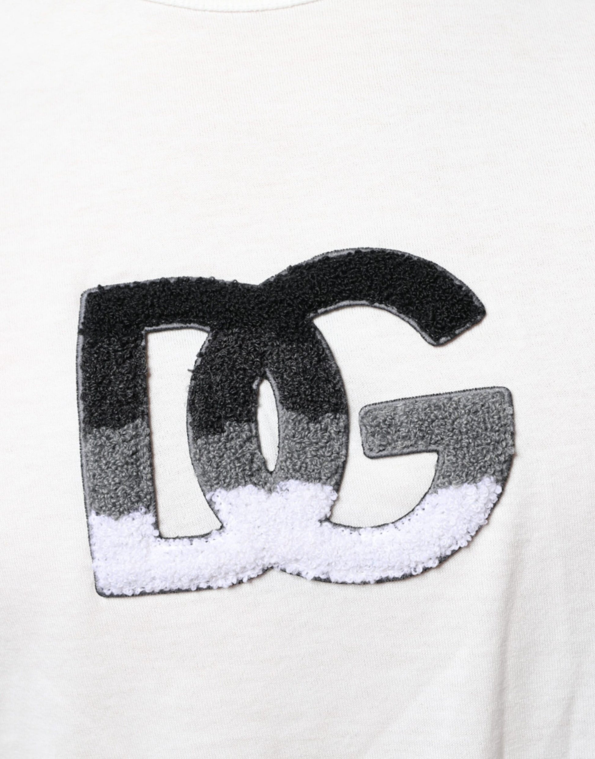 Dolce & Gabbana White Cotton DG Logo Print T-shirt by Dolce & Gabbana
