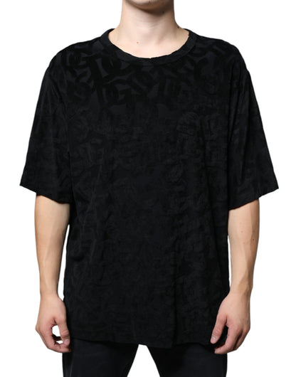 Dolce & Gabbana Black DG Mania Logo Print T-shirt by Dolce & Gabbana