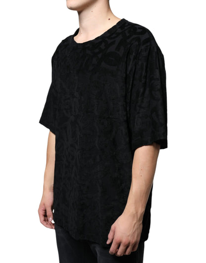 Dolce & Gabbana Black DG Mania Logo Print T-shirt by Dolce & Gabbana