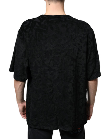 Dolce & Gabbana Black DG Mania Logo Print T-shirt by Dolce & Gabbana