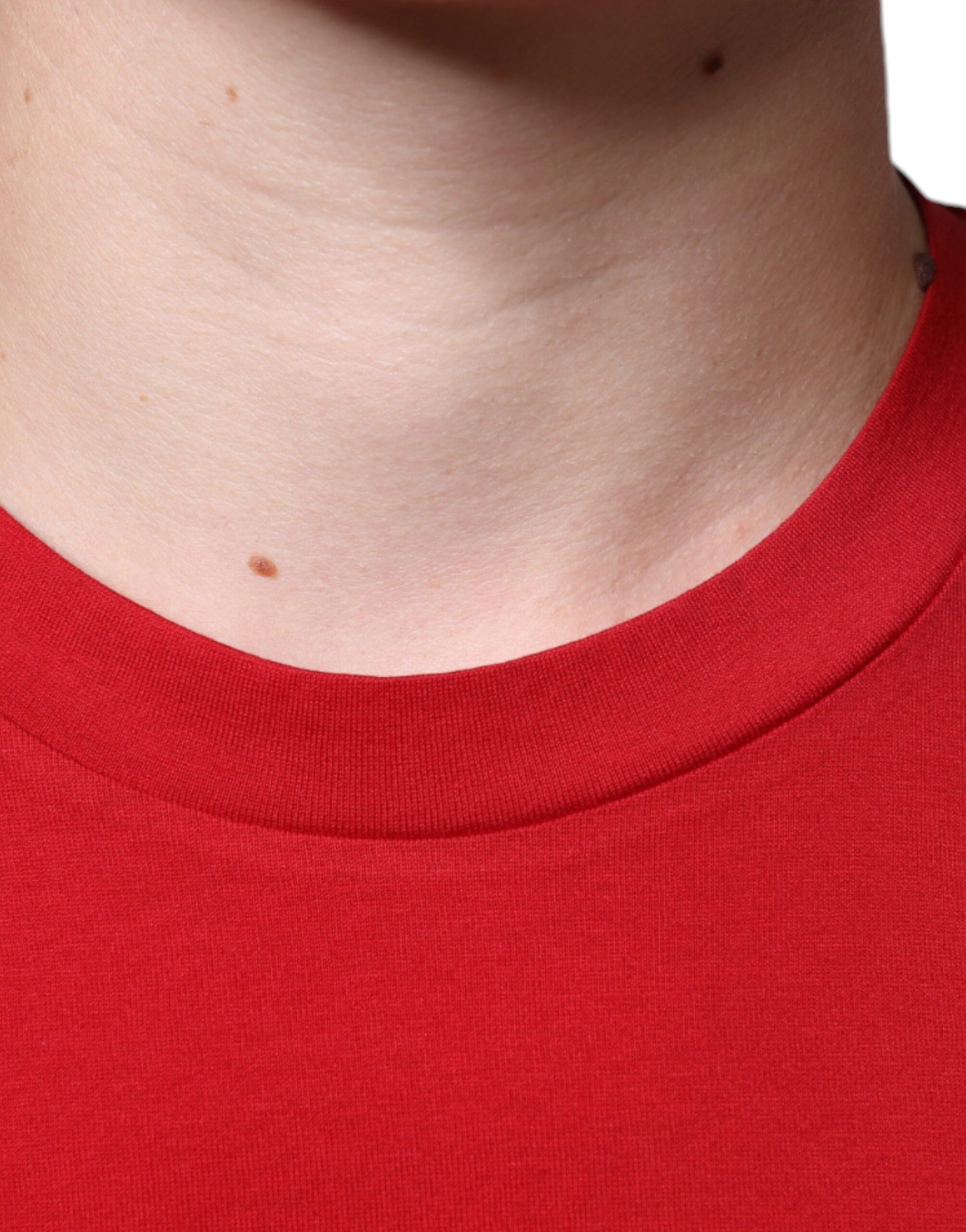 Dolce & Gabbana Red Cotton DG Logo Print Crew Neck T-shirt by Dolce & Gabbana