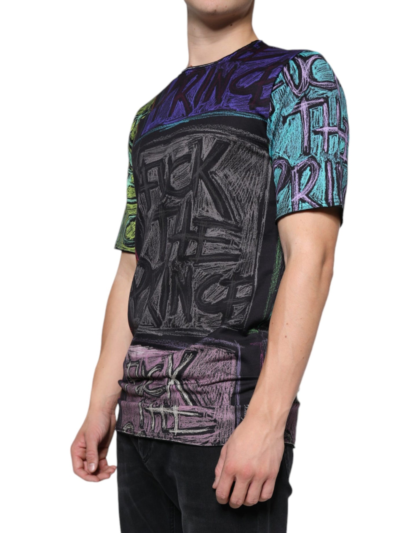 Dolce & Gabbana Multicolor Graphic Print Cotton T-shirt by Dolce & Gabbana